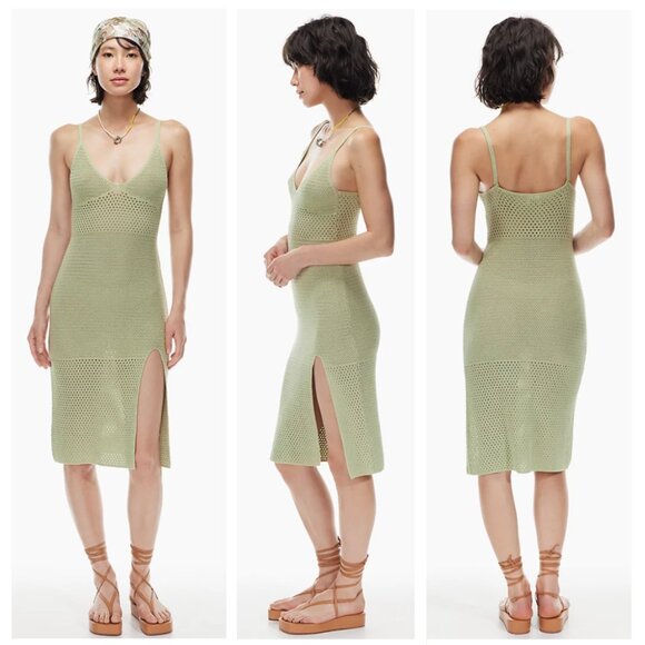 Aritzia Dresses & Skirts - Wilfred Evie Midi Dress in Pastel Sage Green